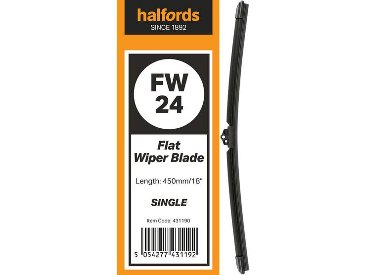 Halfords Flat Wiper Blade Single FW24