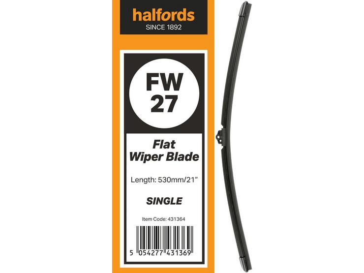 Halfords Flat Wiper Blade Single FW27