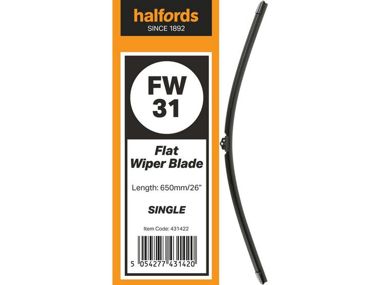 Halfords Flat Wiper Blade Single FW31