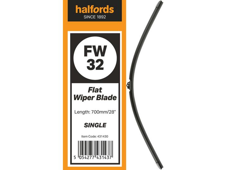 Halfords Flat Wiper Blade Single FW32