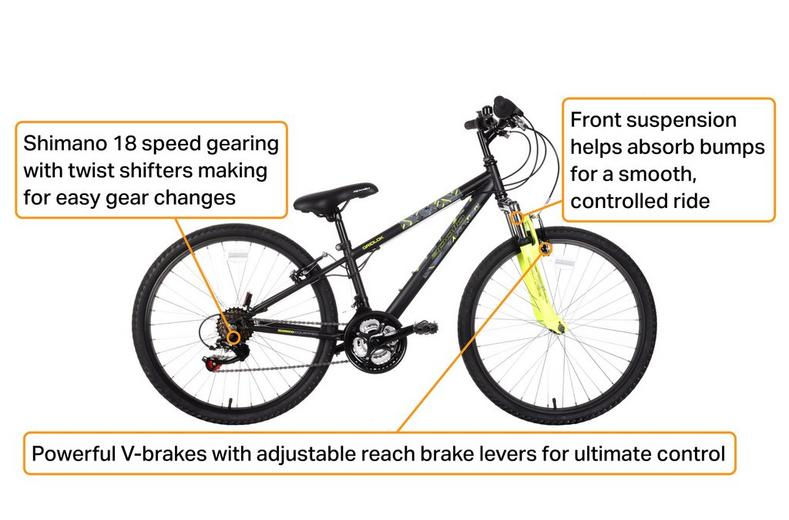 Apollo Gridlok Junior Mountain Bike - 24" Wheel Apollo Gridlok Junior Mountain Bike - 24" Wheel