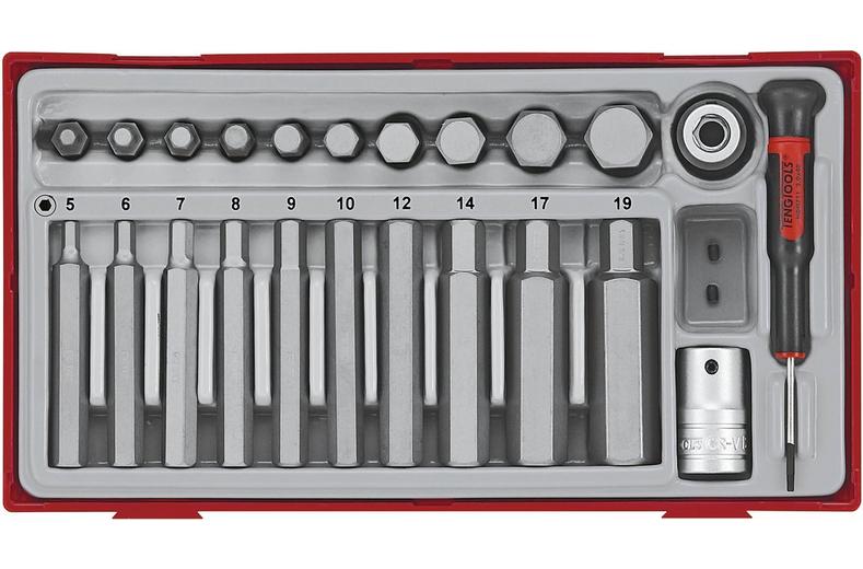 Teng 1/2" Hex Bit Socket Set TT1 23pc Teng 1/2" Hex Bit Socket Set TT1 23pc