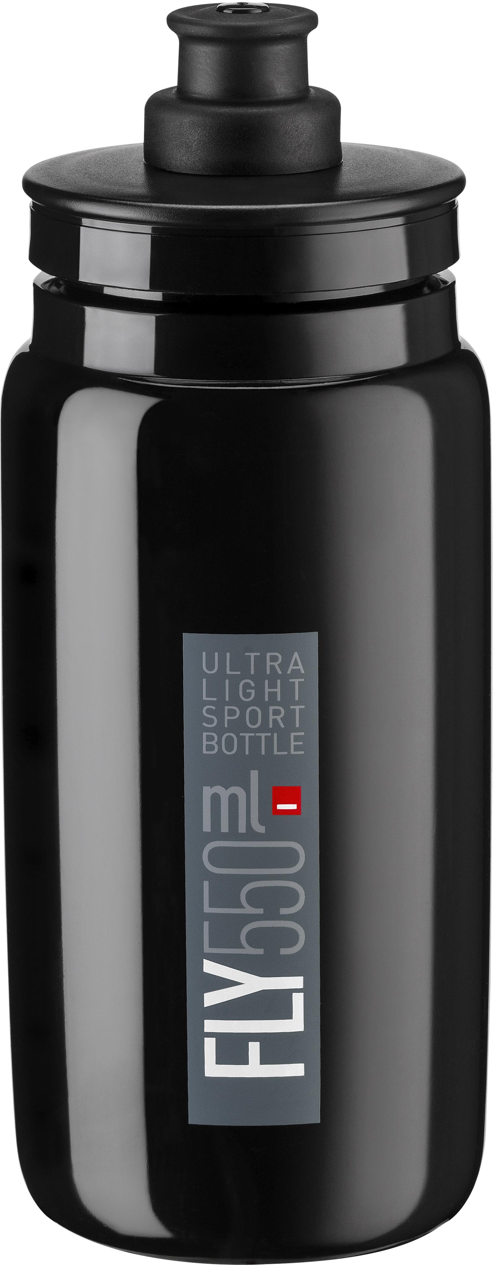 Elite Fly Water Bottle - Black/Grey Logo, 550Ml