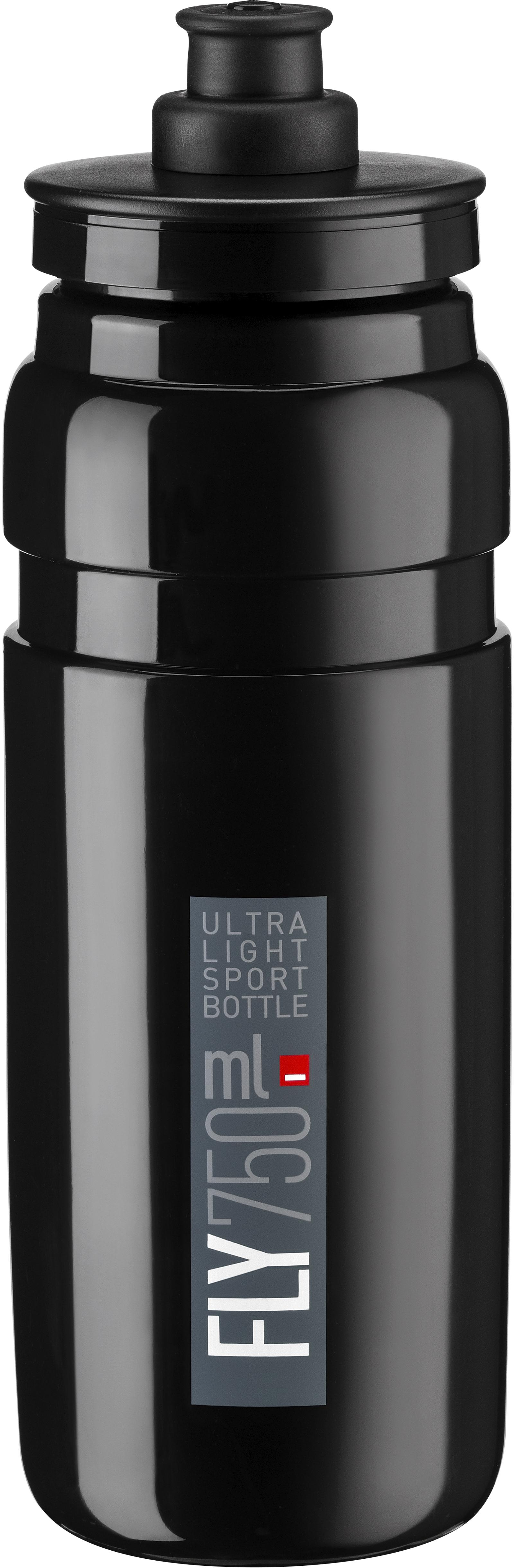 Elite Fly Water Bottle - Black/Grey Logo, 750Ml