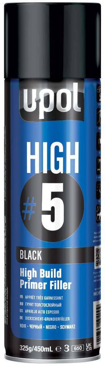 U-POL HIGH #5 High Build Primer Filler - Grey