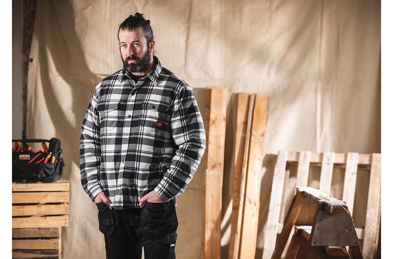 Scruffs Worker Padded Check Shirt White/Black Scruffs Worker Padded Check Shirt White/Black