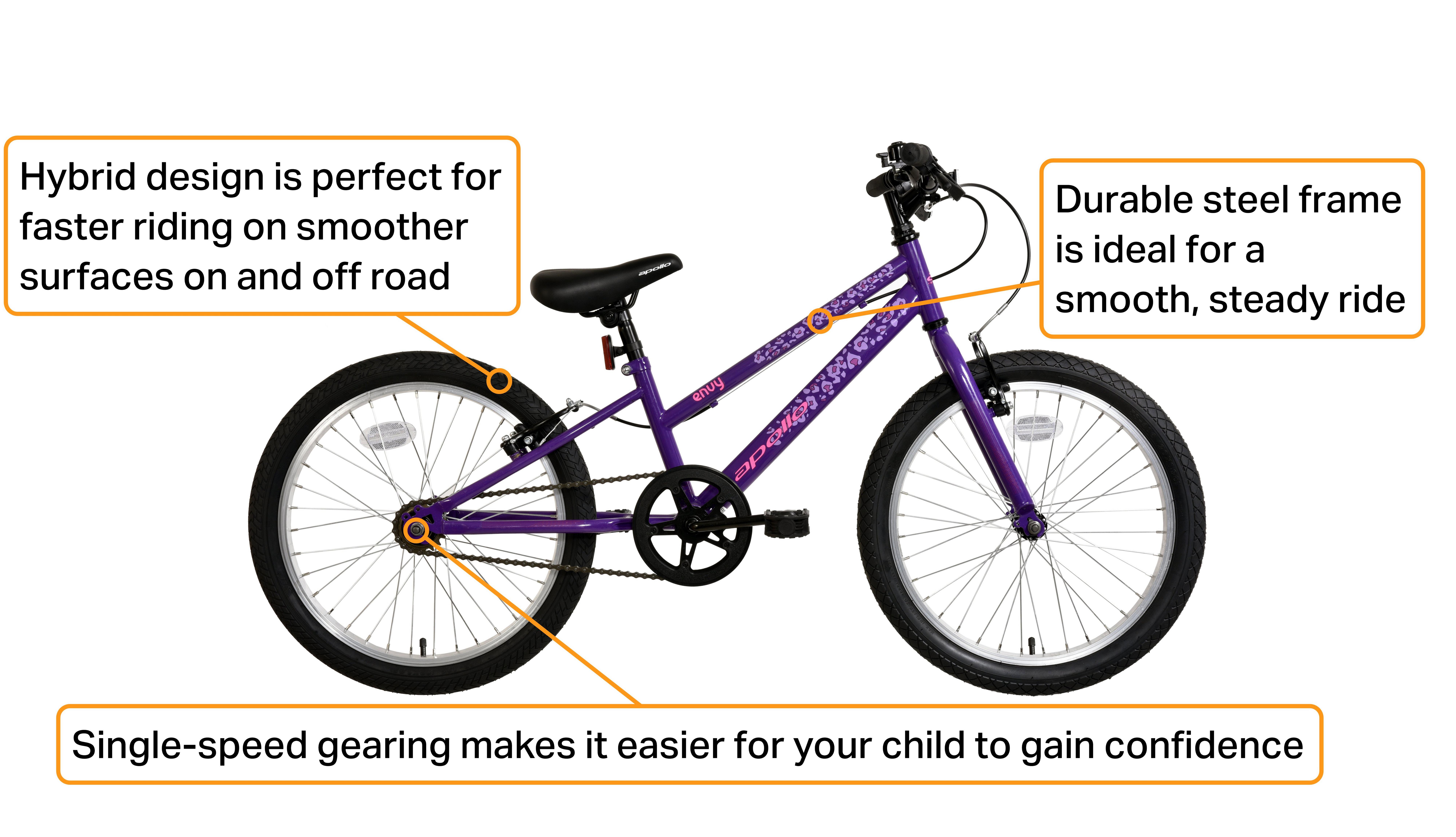 Apollo Envy Junior Hybrid Bike - 20" Wheel