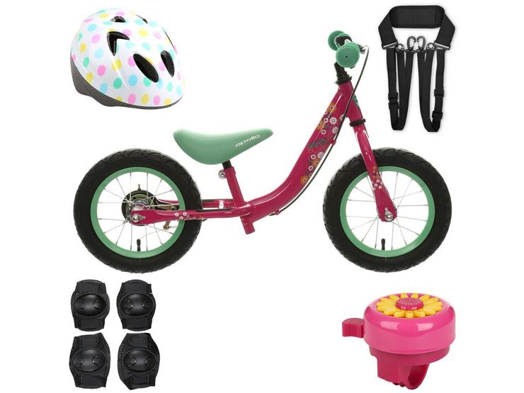 Wizzer Pink 12" Balance Bike and your must have accessories