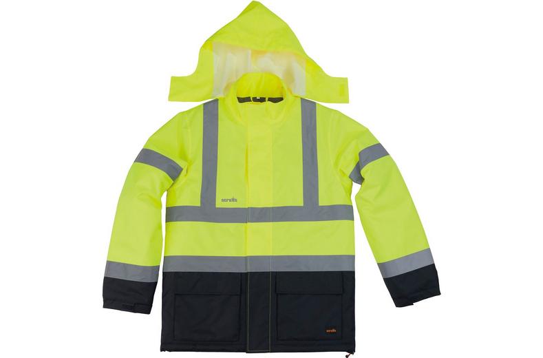 Scruffs High Visibility Waterproof Jacket Yellow/Navy M Scruffs High Visibility Waterproof Jacket Yellow/Navy M