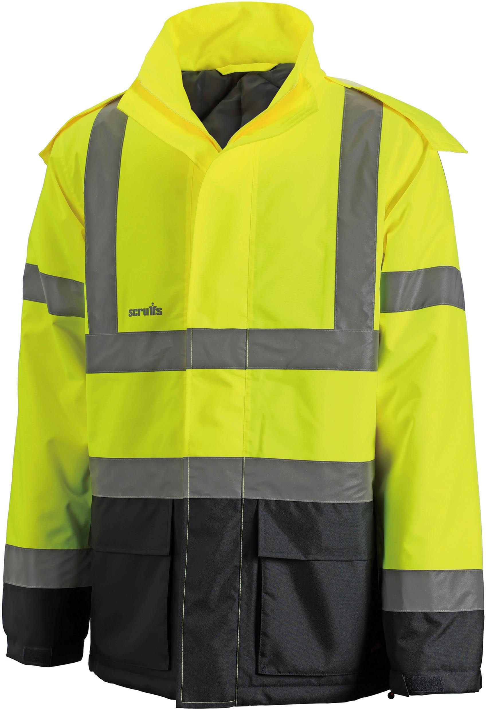 Scruffs High Visibility Waterproof Jacket Yellow/Navy M