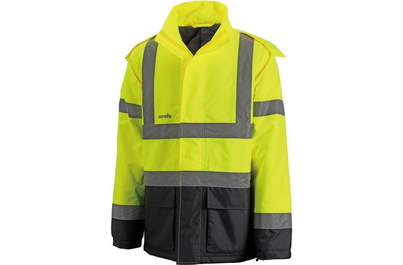 Scruffs High Visibility Waterproof Jacket Yellow/Navy M Scruffs High Visibility Waterproof Jacket Yellow/Navy M