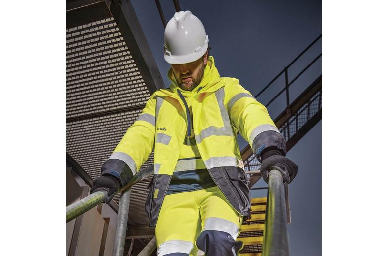 Scruffs High Visibility Waterproof Jacket Yellow/Navy M Scruffs High Visibility Waterproof Jacket Yellow/Navy M