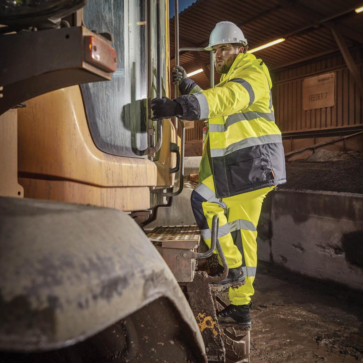 Scruffs High Visibility Waterproof Jacket Yellow/Navy M