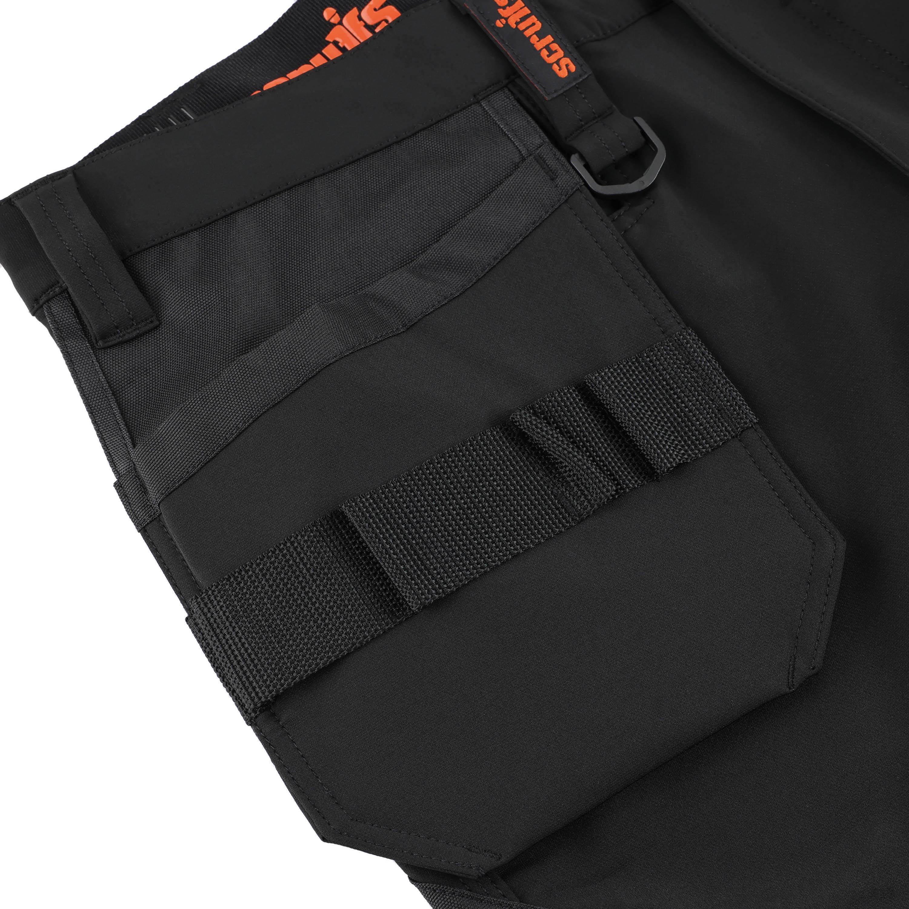 Scruffs Pro Flex Plus Holster Trousers Black 32L