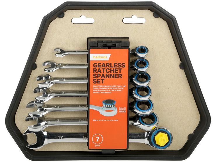 Halfords 7 Piece Gearless Ratchet Spanner Set