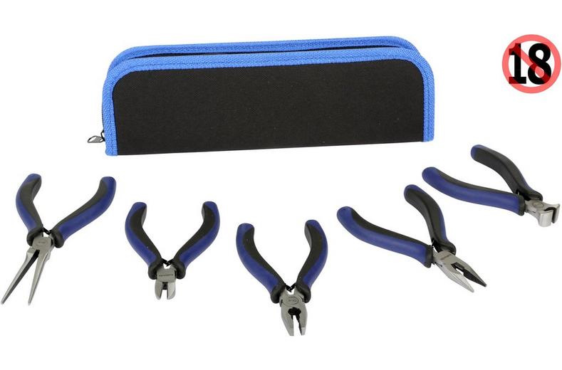 Halfords 5 Piece Mini Pliers Set with Pouch Halfords 5 Piece Mini Pliers Set with Pouch