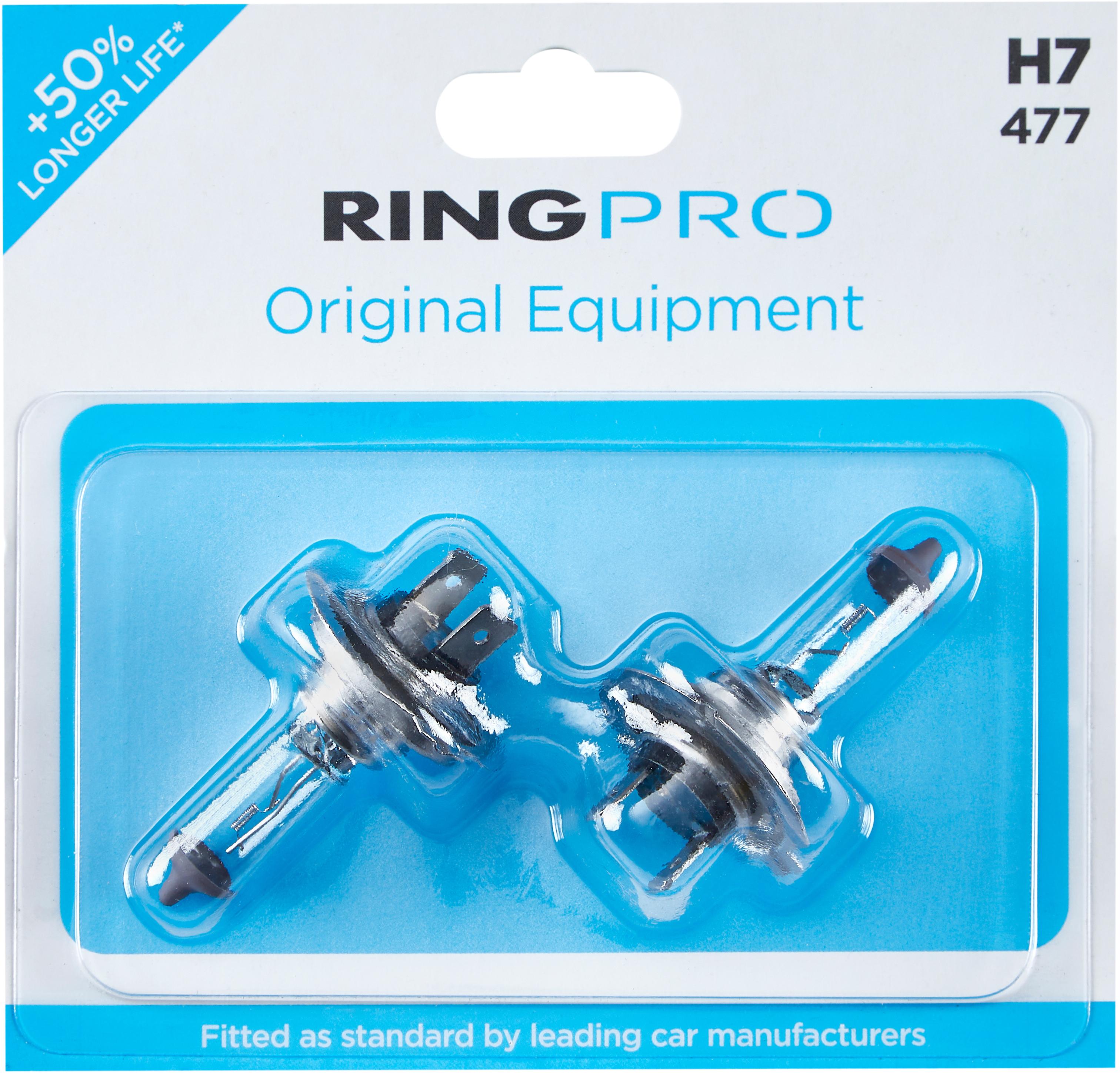 Ring Pro H7 477 Car Headlight Bulb Twin Pack