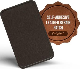 MastaPlasta Instant Leather Repair for Car Interiors & DIY - Dark Brown 10x6cm