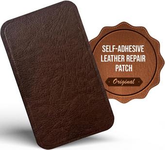 MastaPlasta Instant Leather Repair for Car Interiors & DIY - Mid-Brown 10x6cm