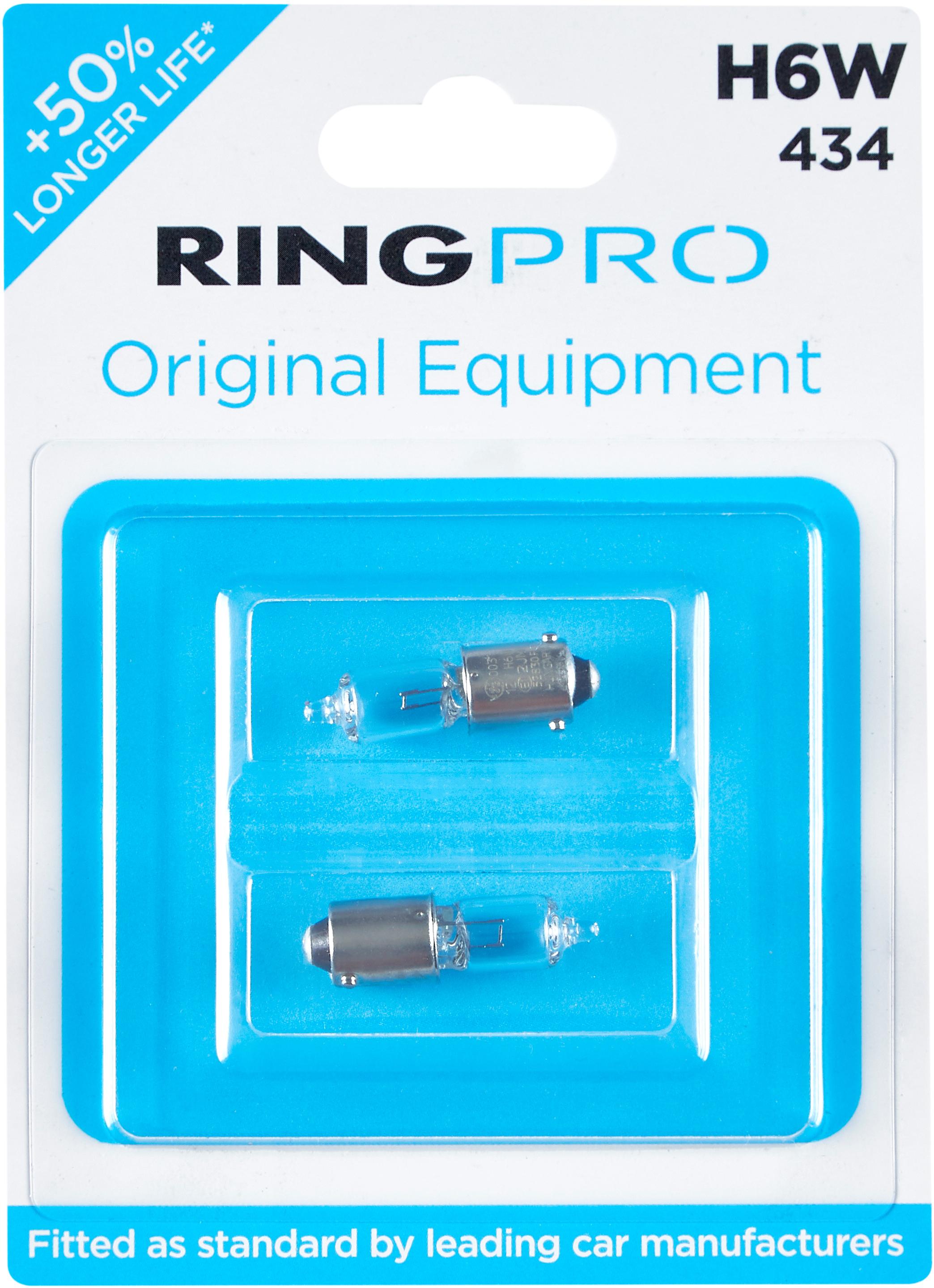 Ring Pro 434 H6W Car Bulb Twin Pack