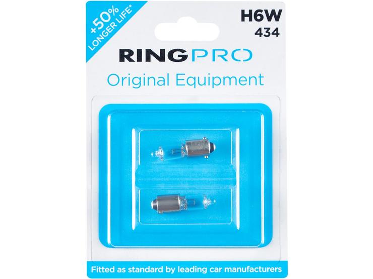 Ring Pro 434 H6W Car Bulb Twin Pack