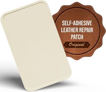 MastaPlasta Instant Leather Repair for Car Interiors & DIY - Ivory 10x6cm