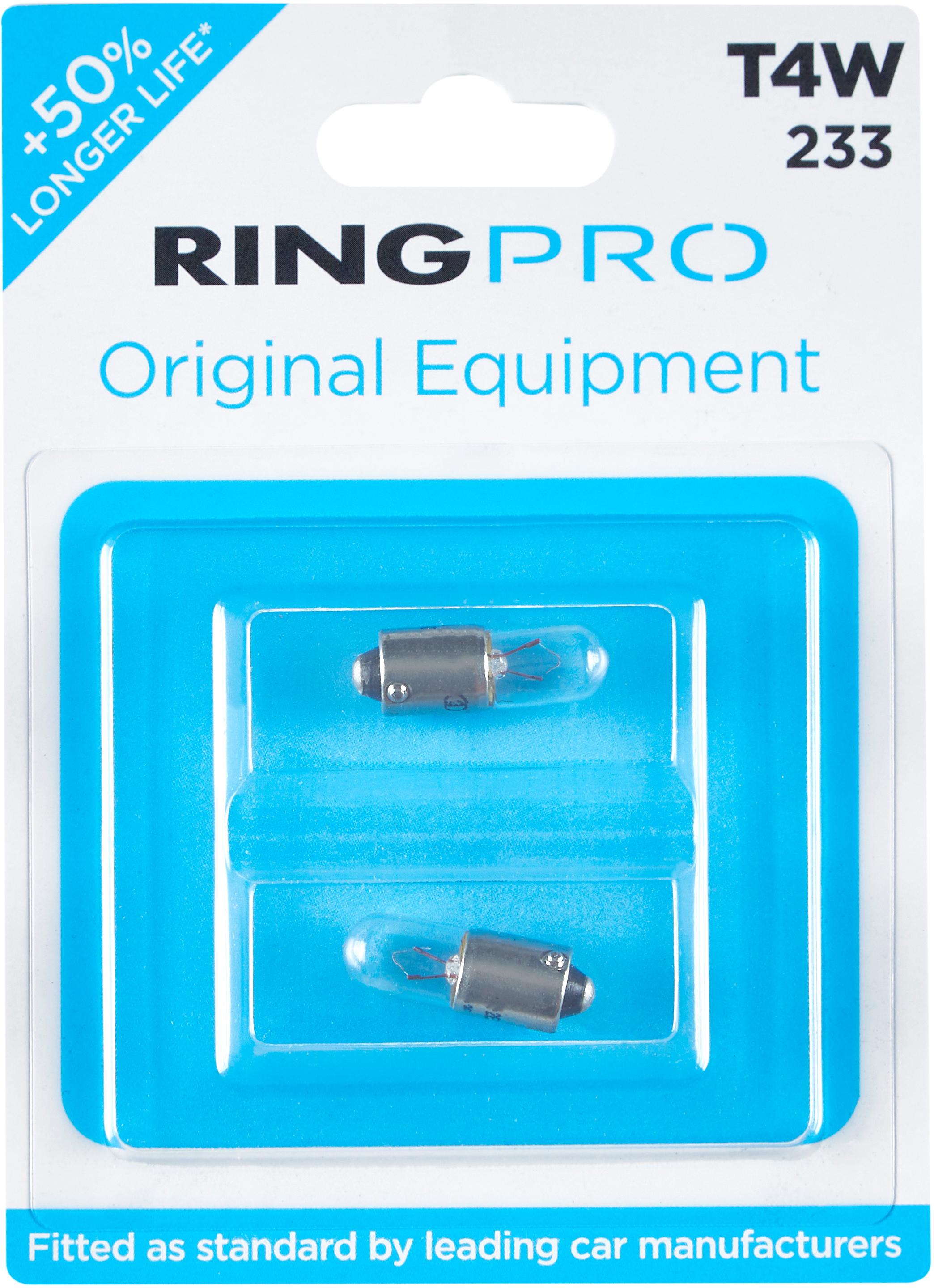 Ring Pro 233 T4W Car Bulb Twin Pack