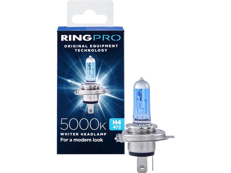Ring Pro 5000K H4 472 Car Headlight Bulb Single Pack