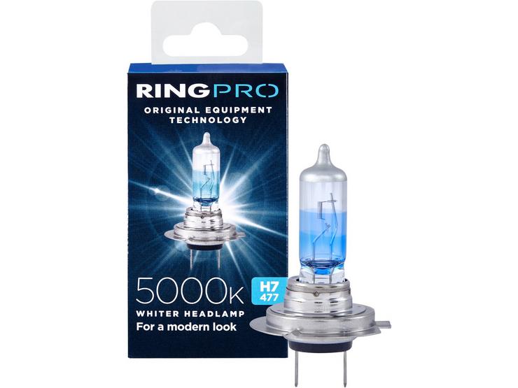 Ring Pro 5000K H7 477 Car Headlight Bulb Single Pack