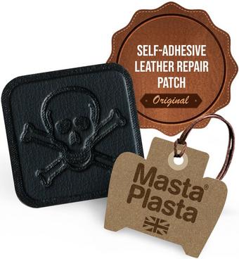 MastaPlasta Instant Leather Repair for Car Interiors & DIY - Black Pirate 5x5cm