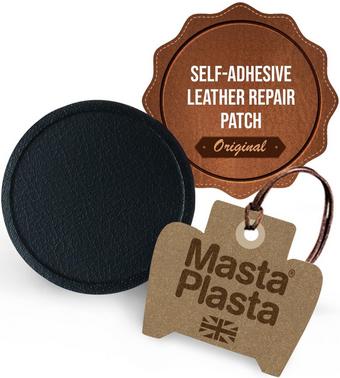 MastaPlasta Instant Leather Repair for Car Interiors & DIY - Black 5cm Circle