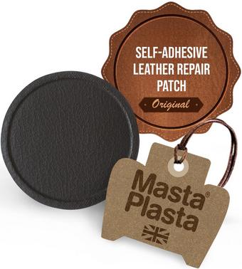 MastaPlasta Instant Leather Repair for Car Interiors & DIY - Dark Brown 5cm Circle