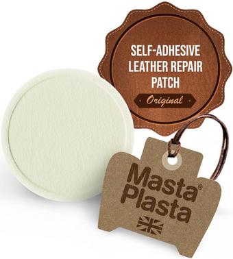MastaPlasta Instant Leather Repair for Car Interiors & DIY - Ivory 5cm Circle