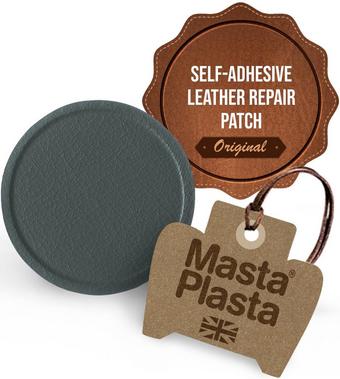 MastaPlasta Instant Leather Repair for Car Interiors & DIY - Grey 5cm Circle
