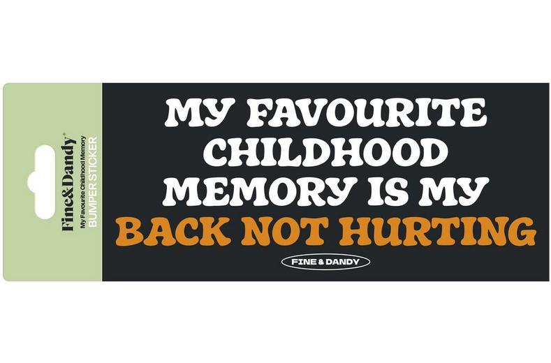 Childhood Memory Bumper Sticker Childhood Memory Bumper Sticker
