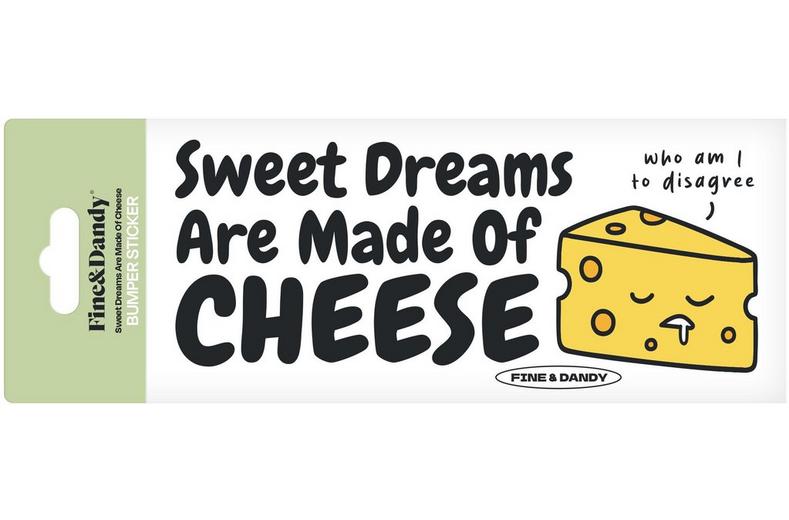 Made Of Cheese Bumper Sticker Made Of Cheese Bumper Sticker