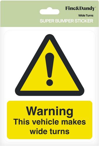 Wide Turns Bumper Sticker