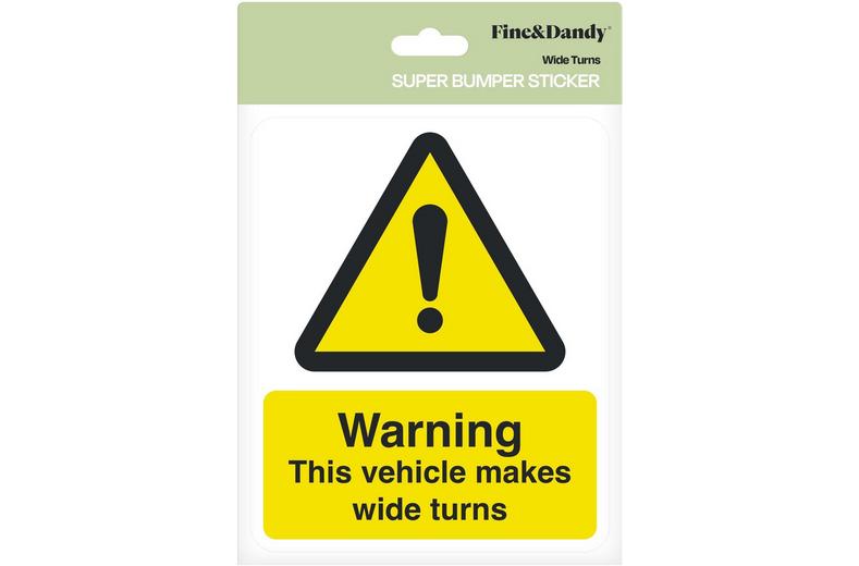 Wide Turns Bumper Sticker Wide Turns Bumper Sticker