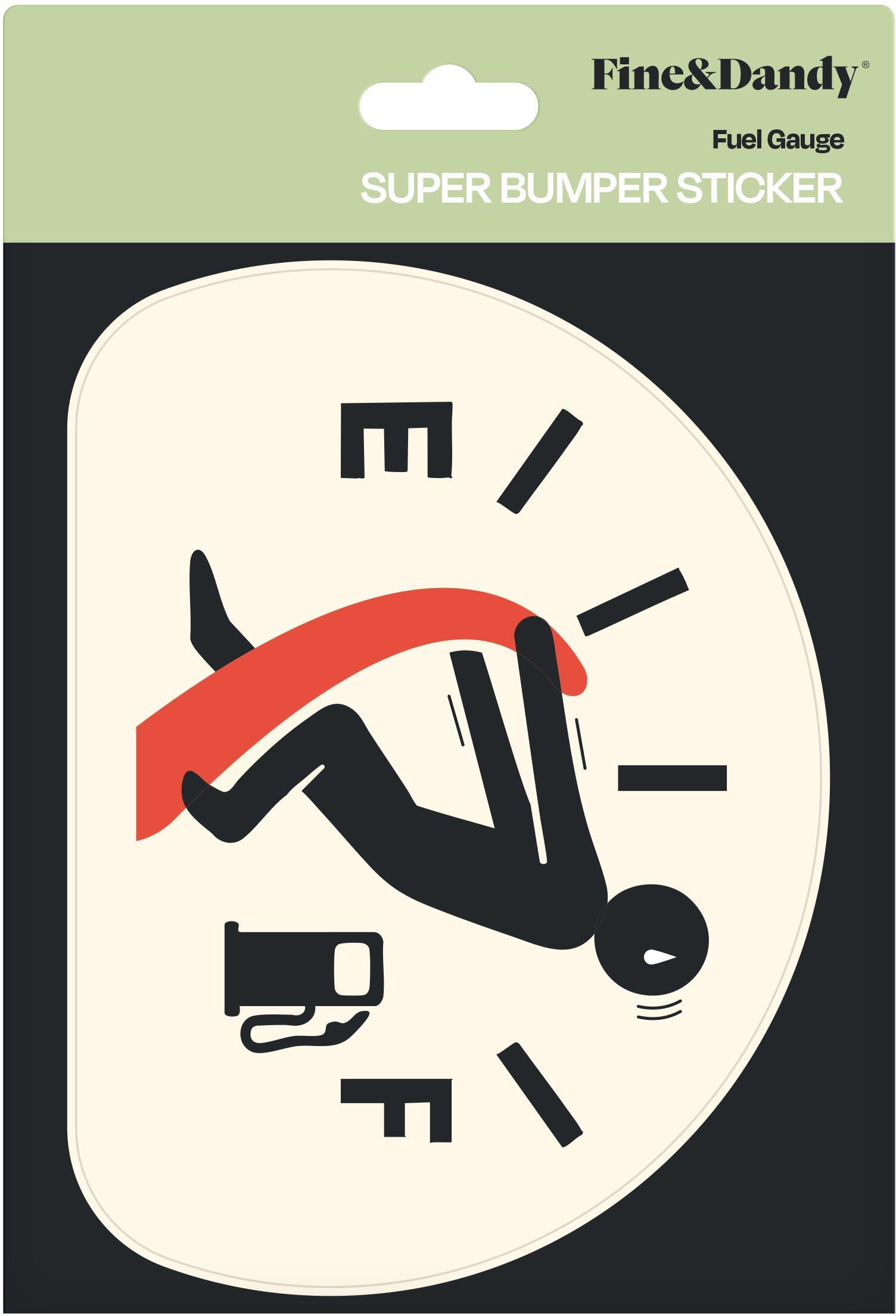 Fuel Gauge Bumper Sticker
