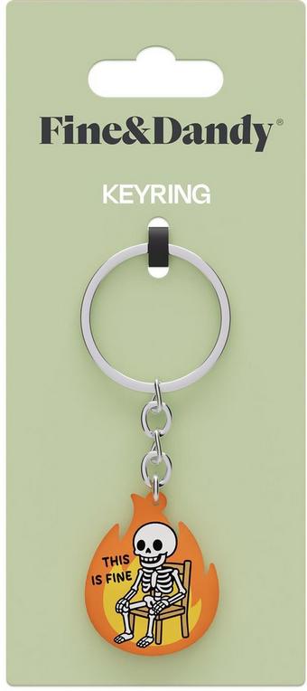 Fine & Dandy This Is Fine Keyring