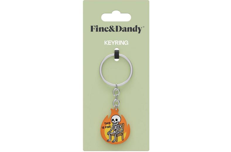 Fine & Dandy This Is Fine Keyring Fine & Dandy This Is Fine Keyring