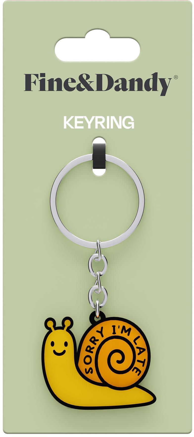 Fine & Dandy Im Late Keyring