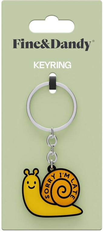 Fine & Dandy Im Late Keyring