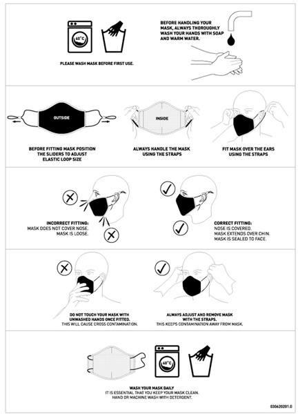 Element Reusable Face Covering, Plain Royal Blue