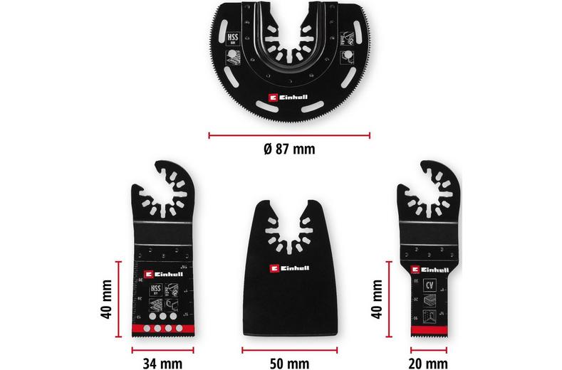 Einhell 4pc Multi-Tool Blade Set Einhell 4pc Multi-Tool Blade Set