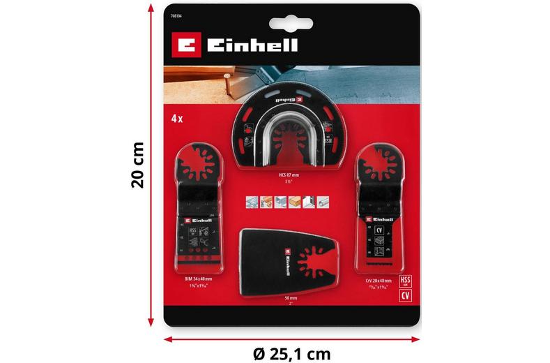 Einhell 4pc Multi-Tool Blade Set Einhell 4pc Multi-Tool Blade Set