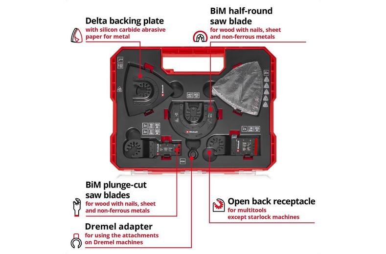 Einhell 35pc Multi-Tool Metal Blade Set Einhell 35pc Multi-Tool Metal Blade Set