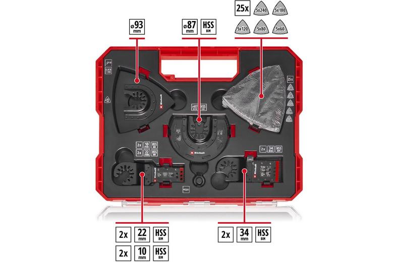 Einhell 35pc Multi-Tool Metal Blade Set Einhell 35pc Multi-Tool Metal Blade Set