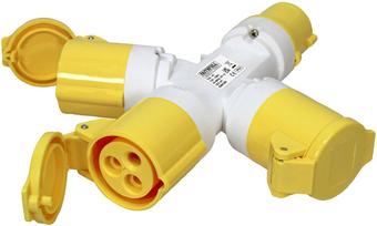 Faithfull 3-Way Splitter 110V