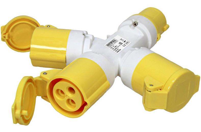 Faithfull 3-Way Splitter 110V Faithfull 3-Way Splitter 110V